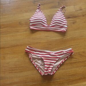 J. Crew Striped Bikini Swimsuit Set